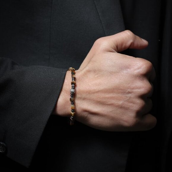 Luxury Natural Stone Bracelet Collection Handmade Unisex Gemstone Jewelry - Picture 8 of 9